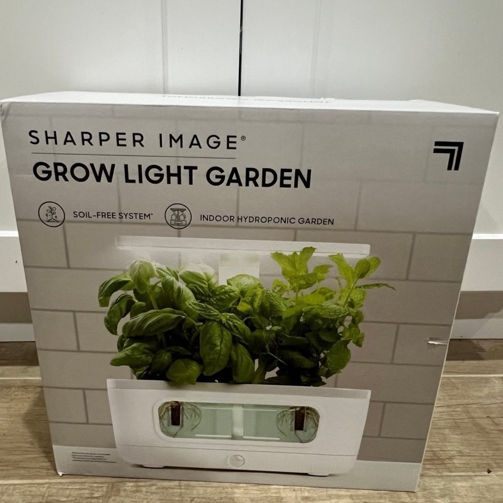 Hydroponic Indoor Garden with Grow Light Sharper Image